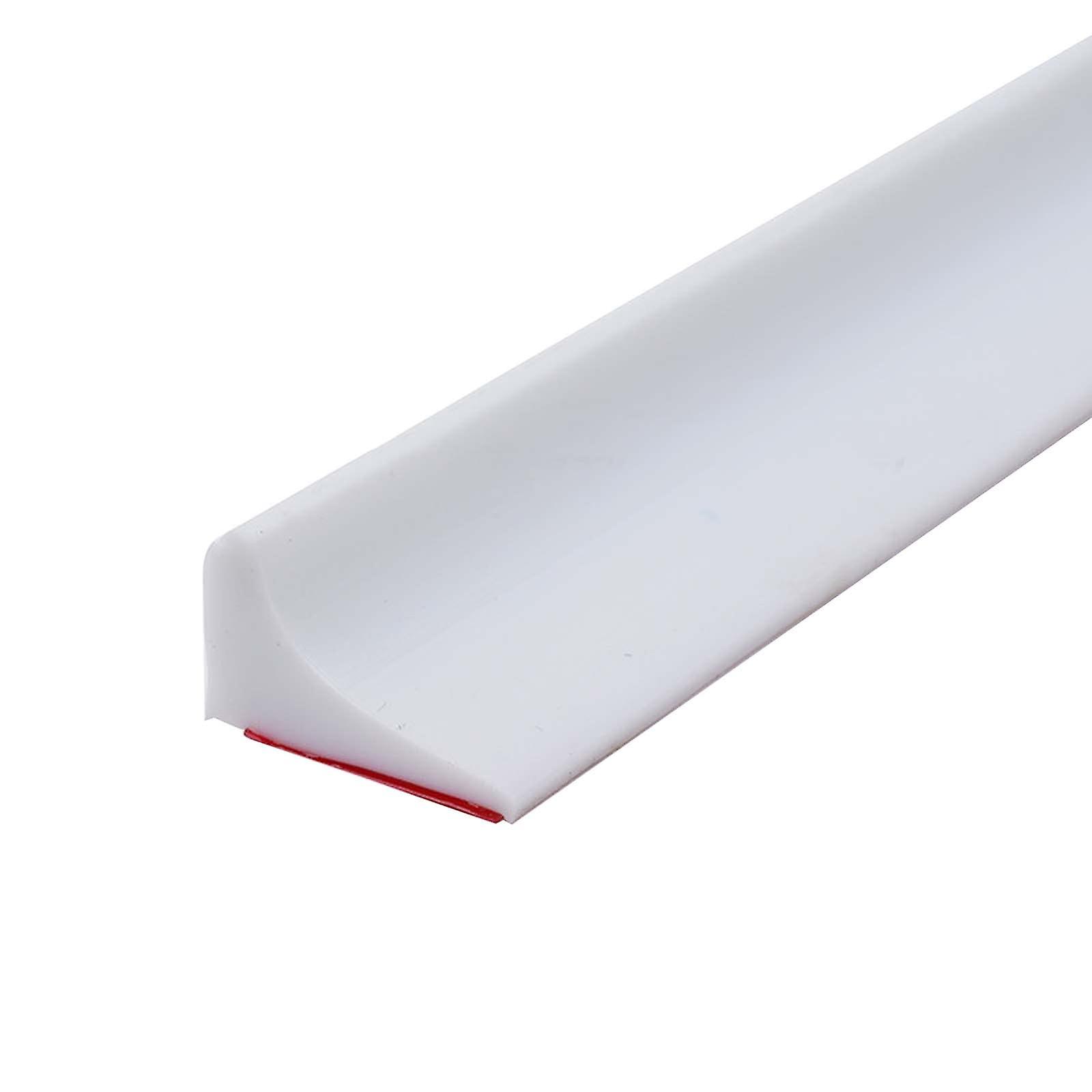 100 cm Foldable Shower Enclosure, Silicone Wet Room Floor Barrier, Shower Water Stop (White)
