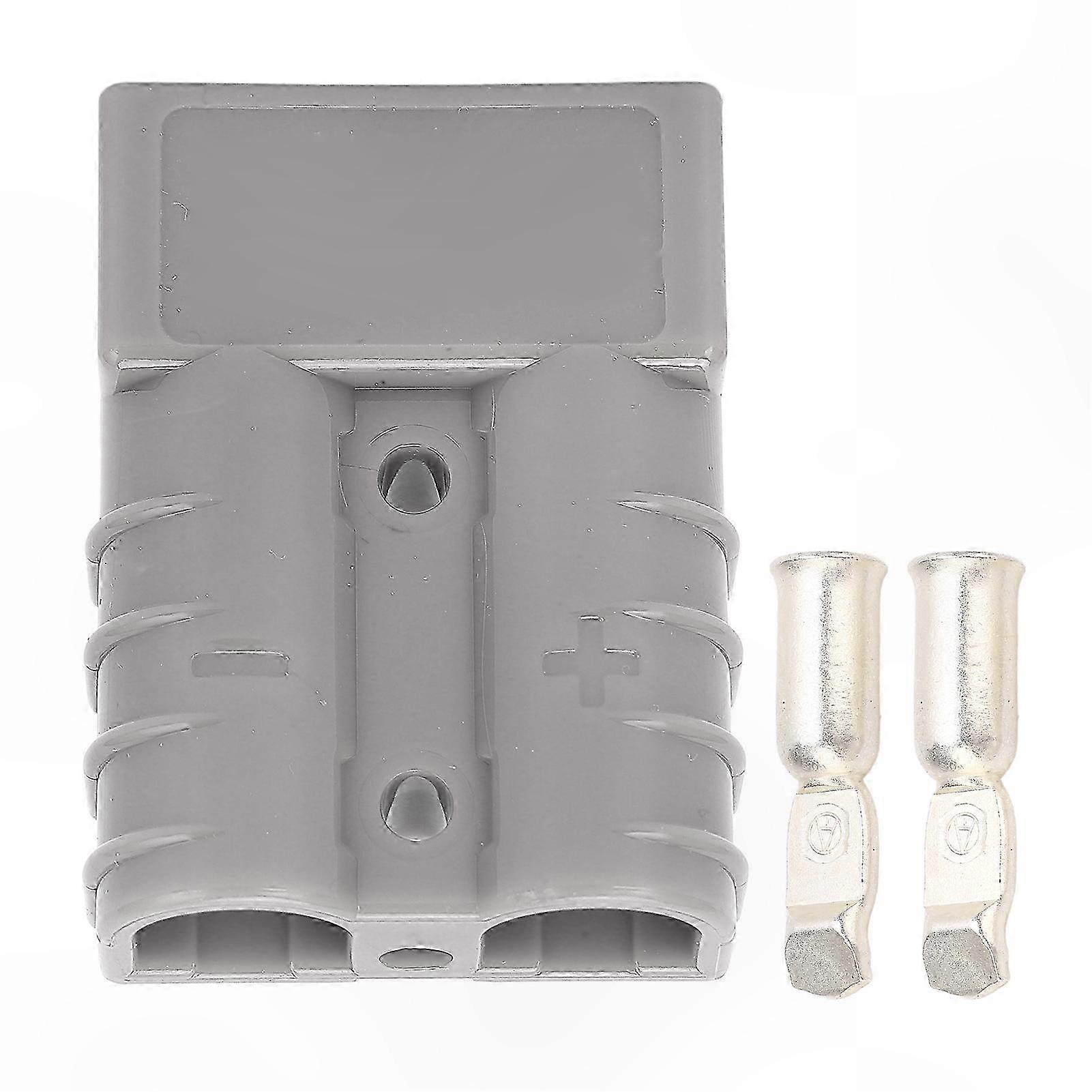 50A 600V Battery Terminal Connector with 2pcs Grey Crimp Terminals for Power Connection SB50A Adapter Accessory