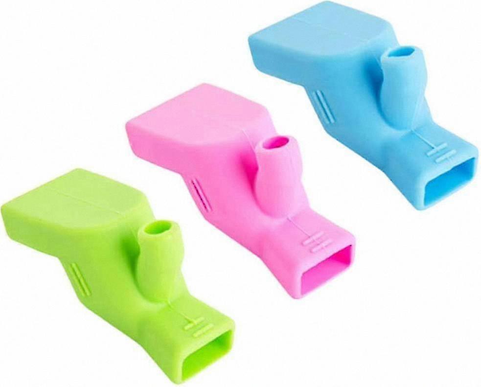 Silicone Faucet Ext for Kids Hand Washing Helper Water Saving Tap Spout Adapter 3pcs Random Colors