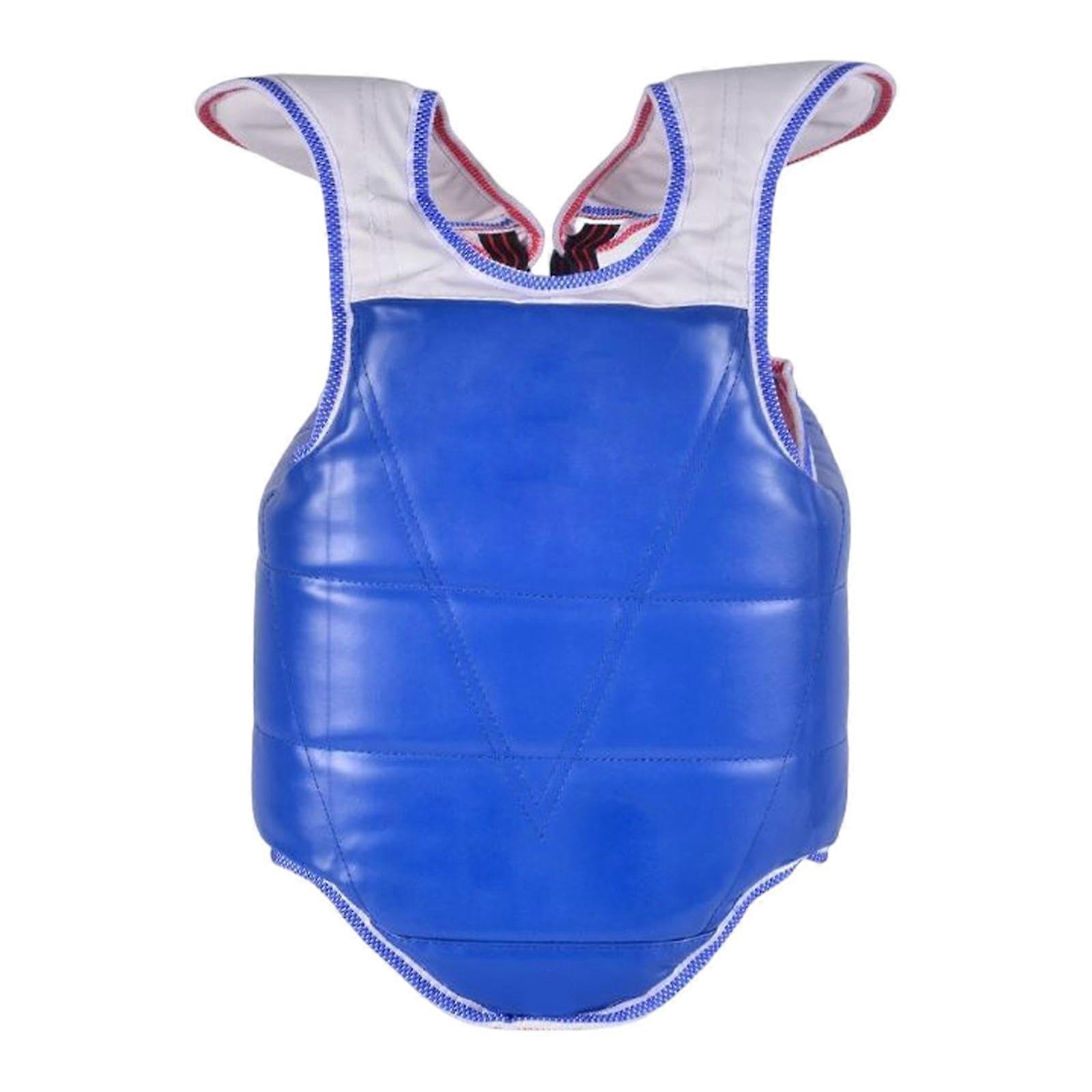 Karate Chest Protector Reversible Chest Gear, Sparring Vest, Adjustable Size, Foam Padding