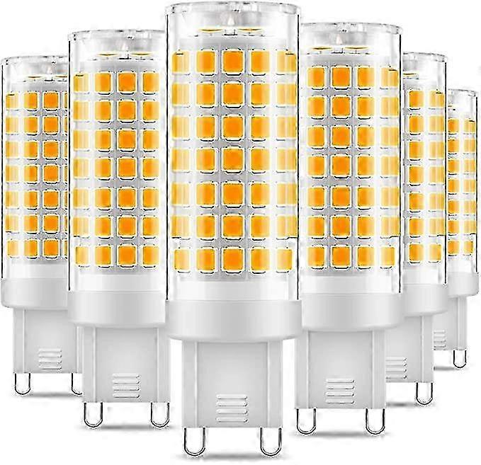 G9 LED Light Bulb, No Flicker 7W LED Lamps Warm White 3000K, Energy Saving Equivalent 60W Halogen Light, 360 Degree Angle, Pack of 6 [Energy Class E]