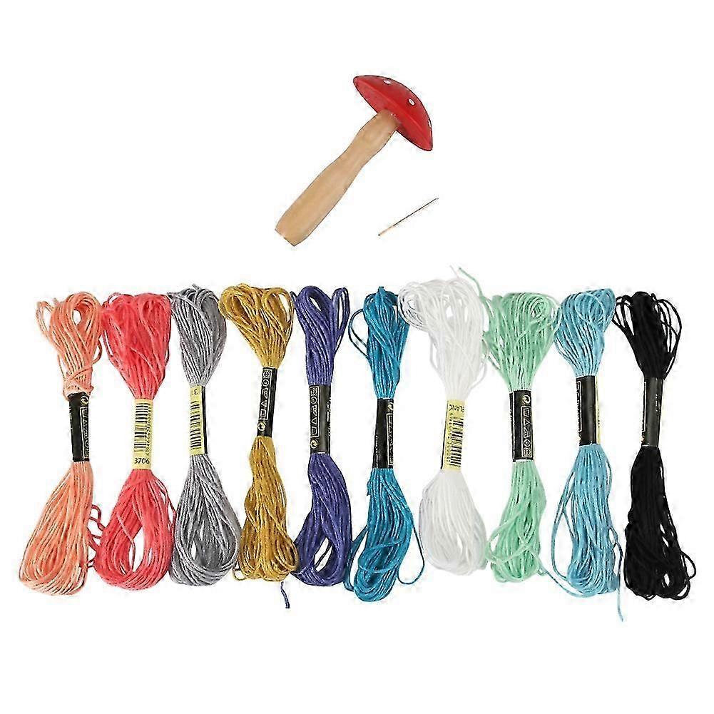 1 Set Darning Mushroom Wood Patching Tools Socks Sewing Tools Home DIY Mending Device