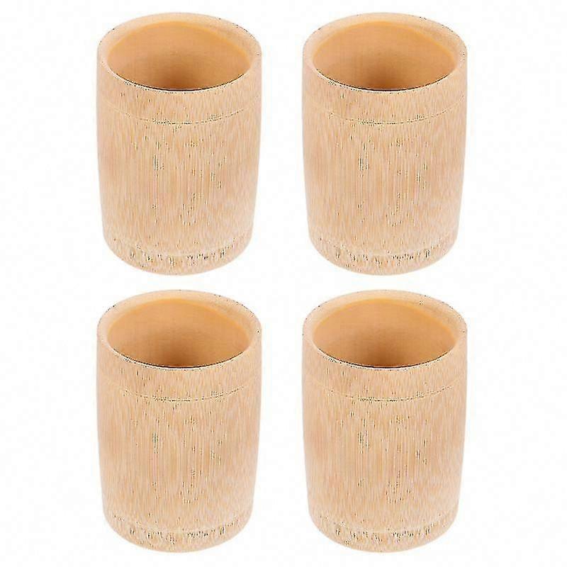 4pcs Bamboo Tea Cups for Eco-Friendly Drinking
