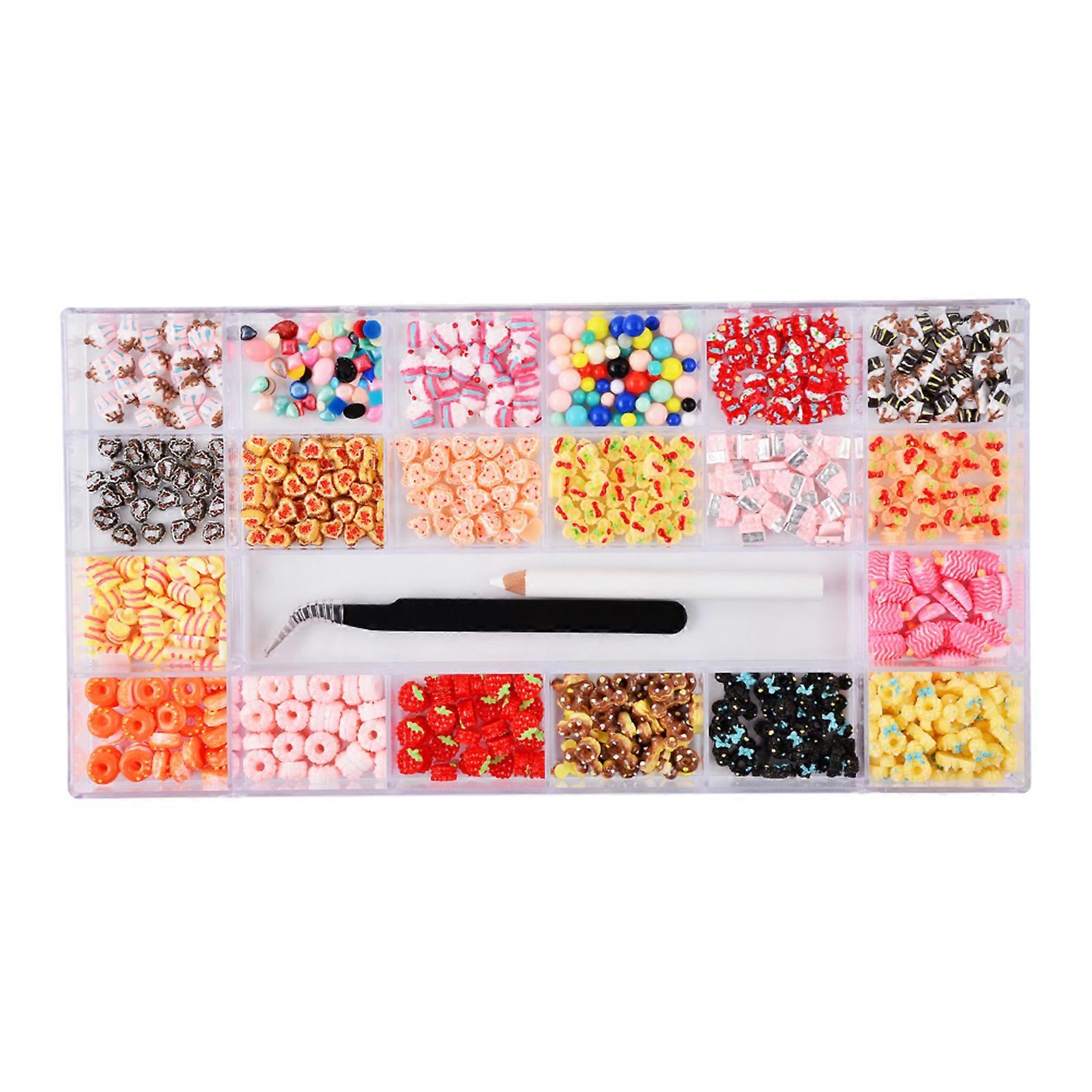 GPB Cartoon Nagelschmuck DIY dreidimensionales Süßigkeiten-Set Weihnachten süßer Harz Nagelschmuck