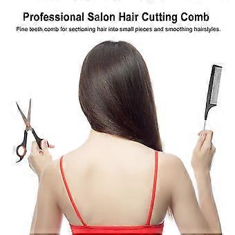 Salon Hair Plastic Hair Cutting Comb Stainless Steel Comb Handle Professional Barber Hairdressing Comb