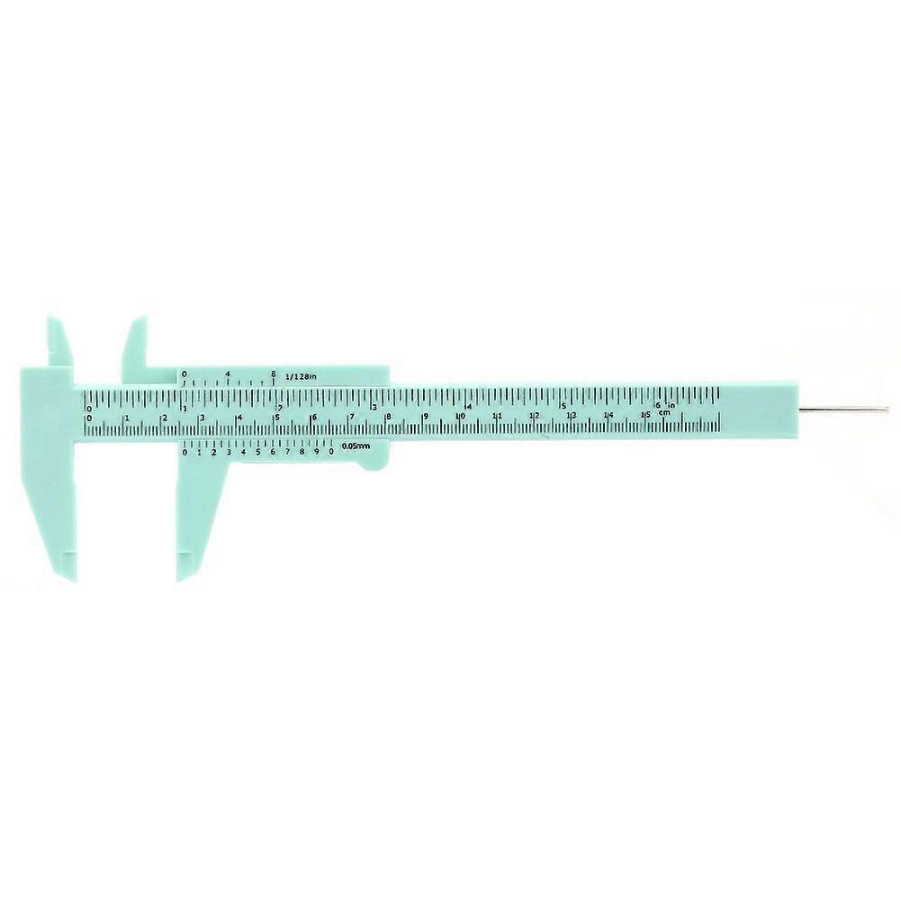 150mm High Accuracy Plastic Double Rule Scale Vernier Caliper Measuring Tool 0.5mm(Green)