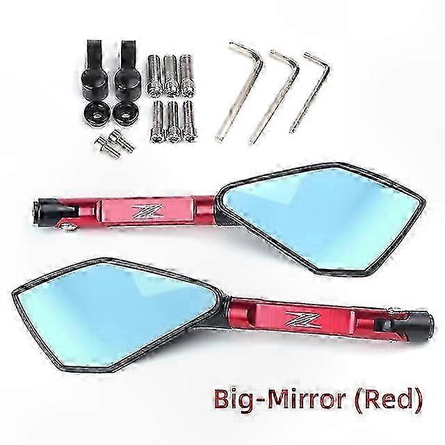 Universal CNC Rearview Mirror for Motorcycles - Anti-Glare, Blue Tint, Compatible with Multiple Models