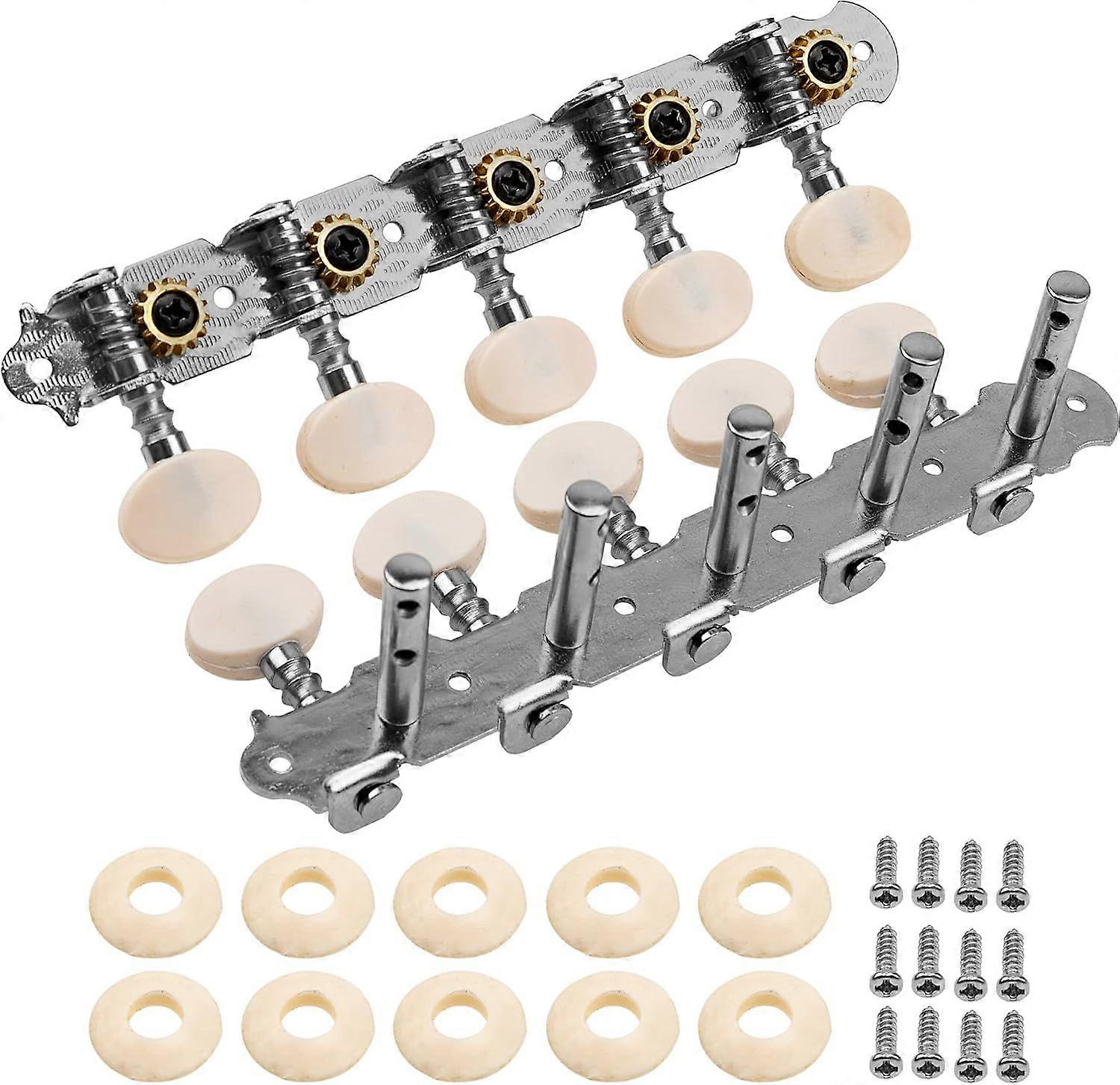 1Set 5R5L Guitar Tuning Pegs Tuners  Tuning Keys Pegs 1:15 Compatible with 10