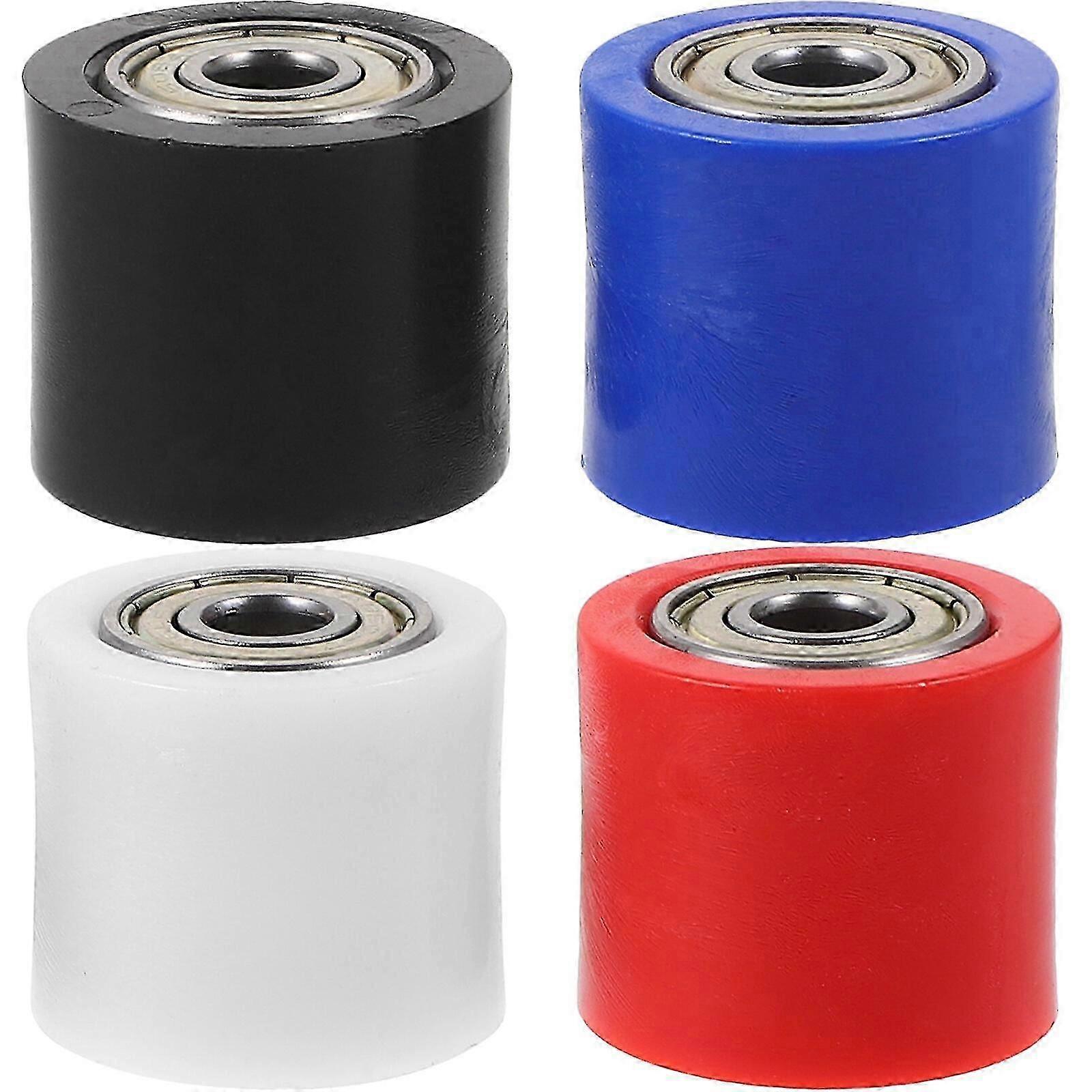 4pcs Bearing Guiding Wheels Motorcycle Modified Chain Roller Replacement Roller Wheels