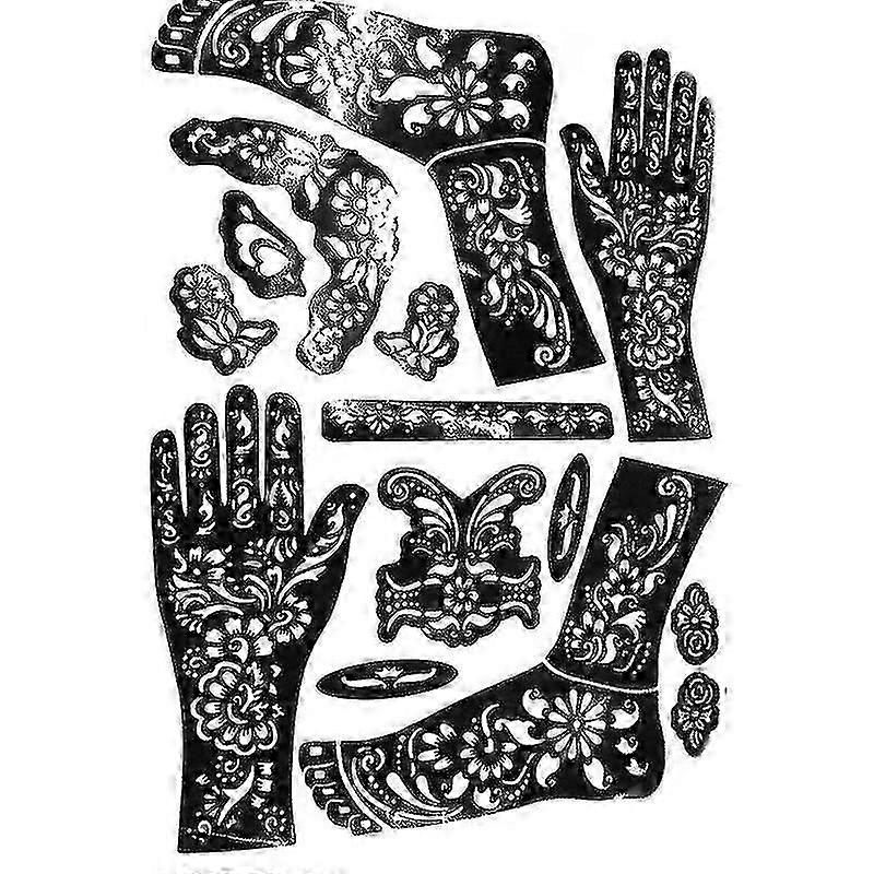India Mehndi Hand Leg Henna Painted Stencil Art Temporary Tattoo Template