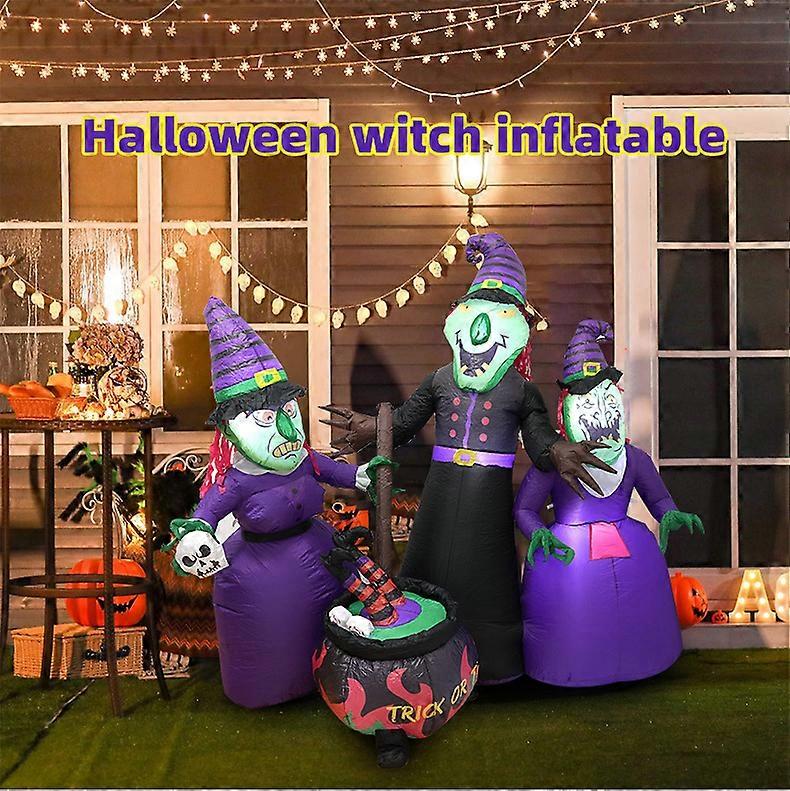 Halloween witch inflatable model, 1.9m inflatable decoration