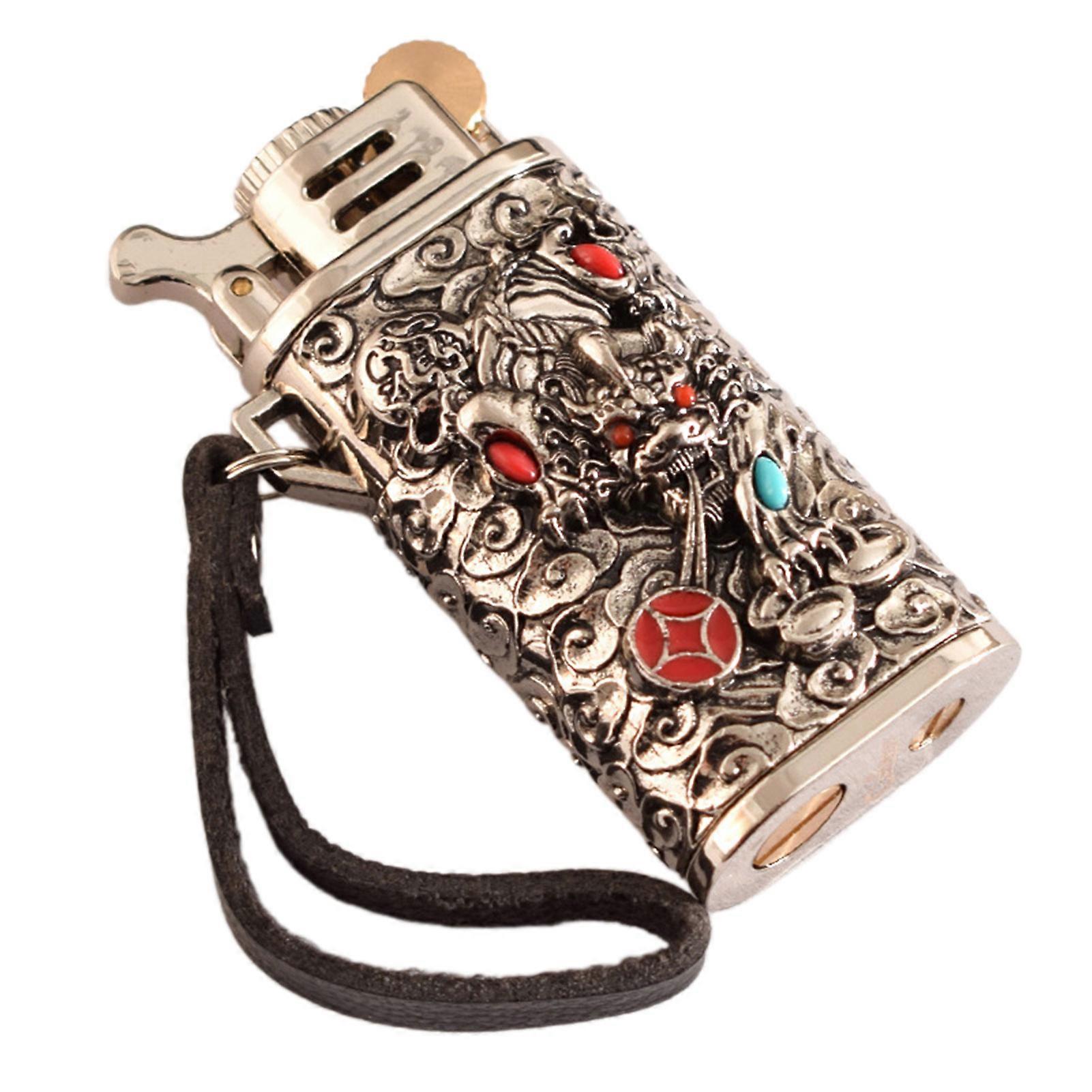 Thin Kerosenes Lighter For Smokings Accessories Lightweight Multi-Use Vintage Lighter for Candle Camping