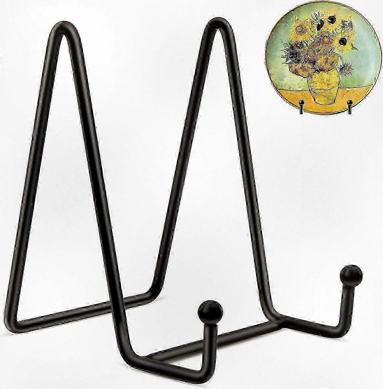 Black Metal Easel Stand - Adjustable Frame for Pictures and Boards Display