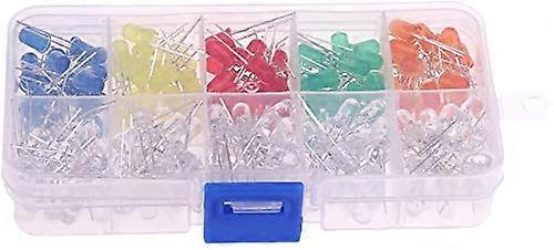 LED Light Emitting Diode Component Kit 200Pack 5mm UltraBright LEDs For PCB Circuit Compatibility