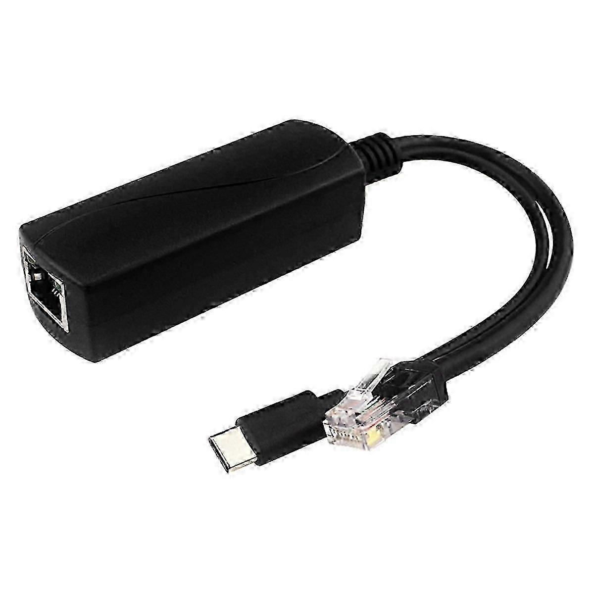 POE-splitter voor Raspberry Pi5/5 Generatie 5V 4A Type-C Interface Gigabit Ethernet Power over Ethe