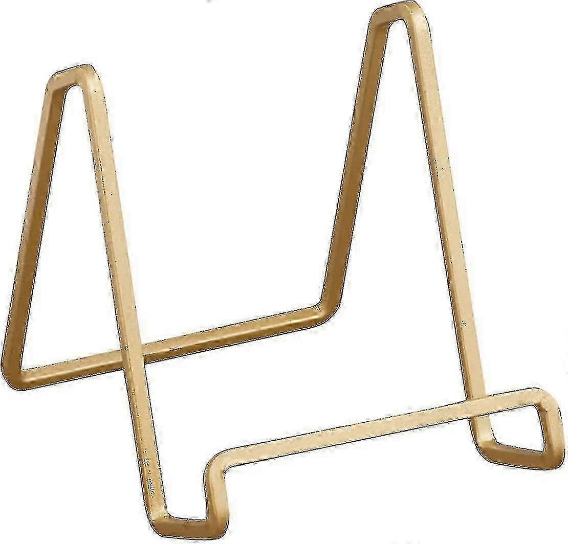 Wire plate holder for photos - Metal gold easel display for books