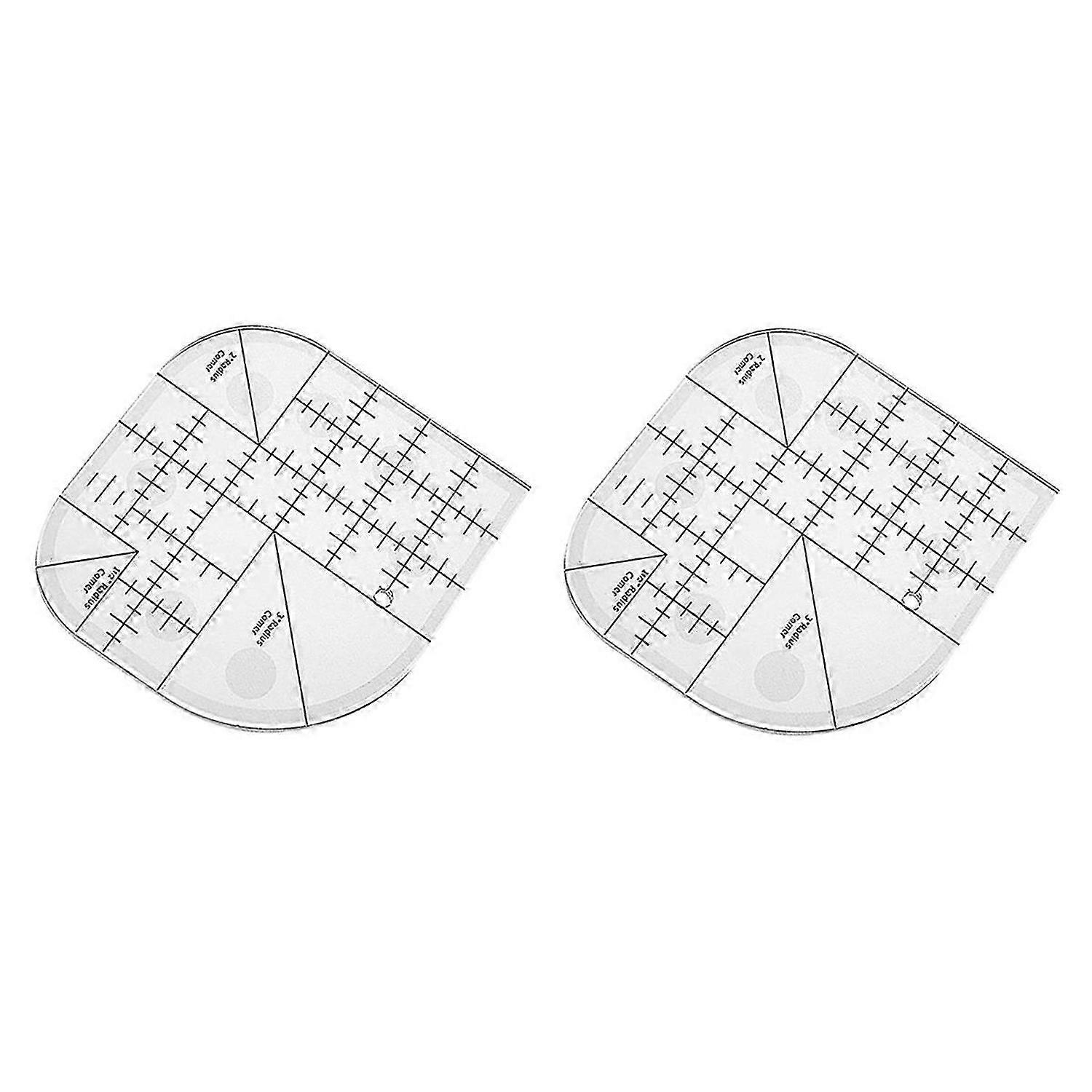 Angle Cutting Ruler Anti-slip Seam Ruler Round Edge Template Ruler