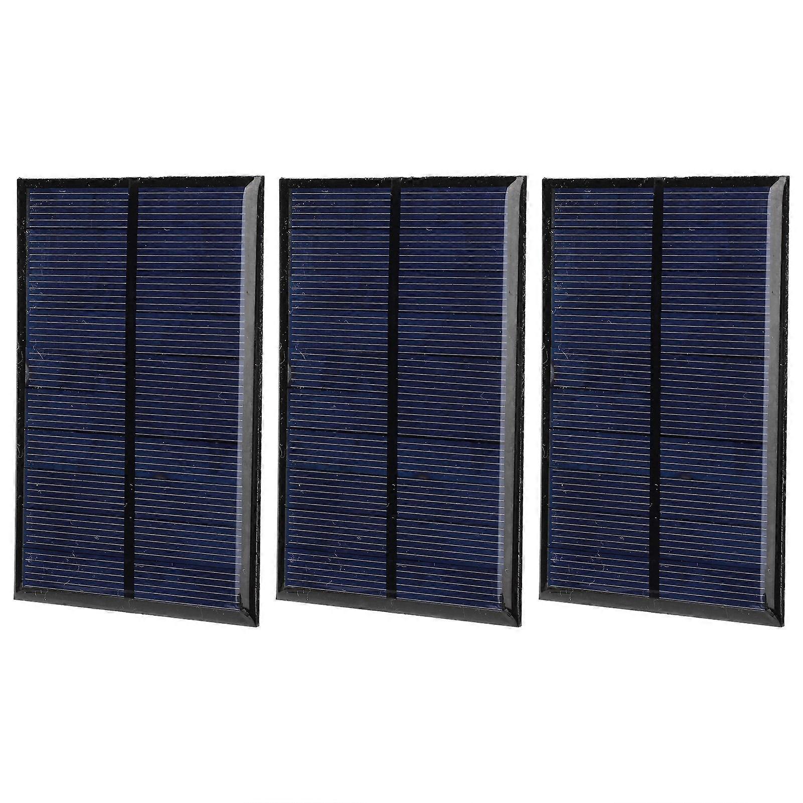 3Pcs Solar Panel Small Power Module Board +30CM Red and Black Line 5V 200mA