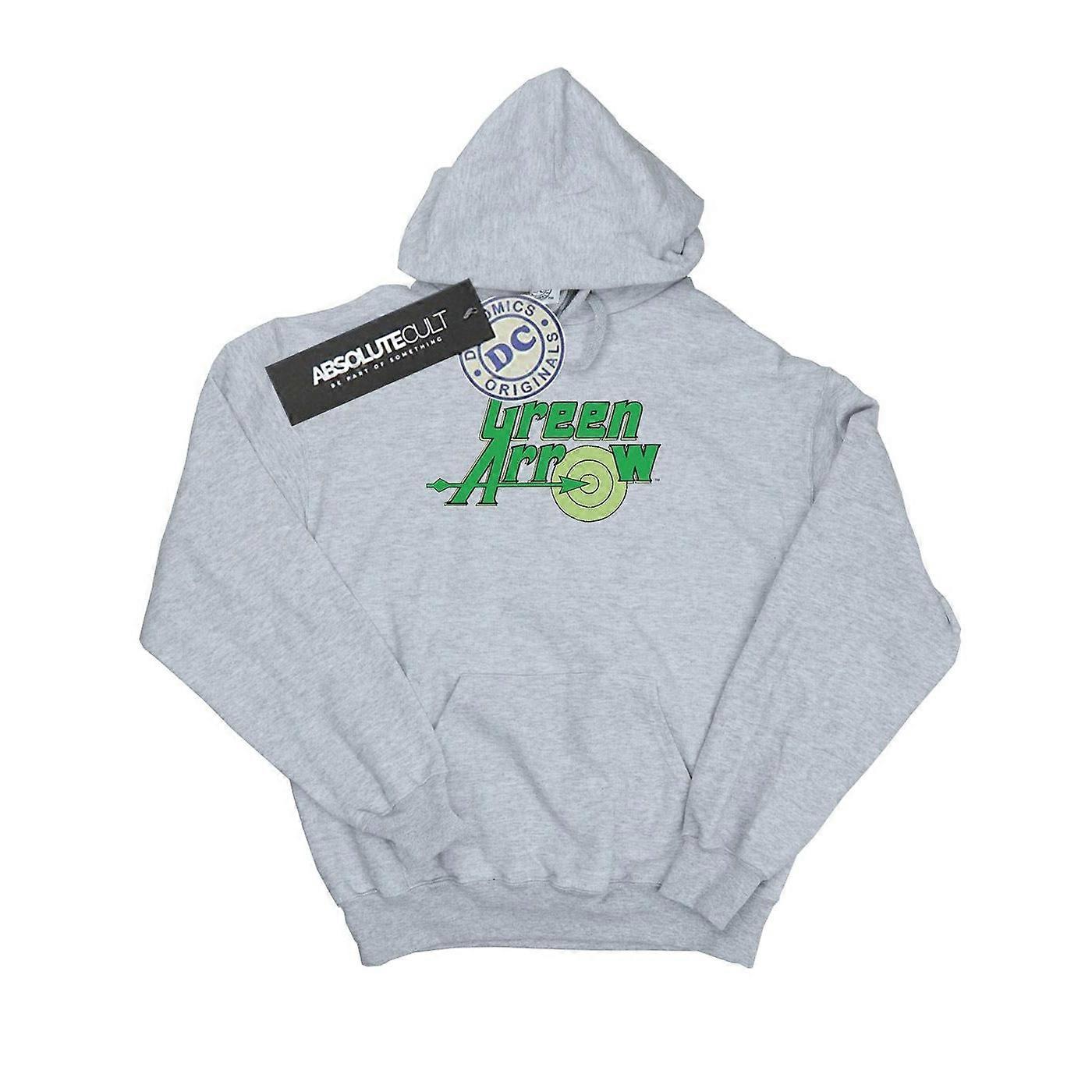 DC Comics meninas verde seta texto Logo Hoodie