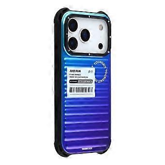 YOUNGKIT Para iPhone 17 Pro Max Funda Estilo Maleta TPU + Funda de Teléfono de Aleación de Aluminio Gradiente Láser 