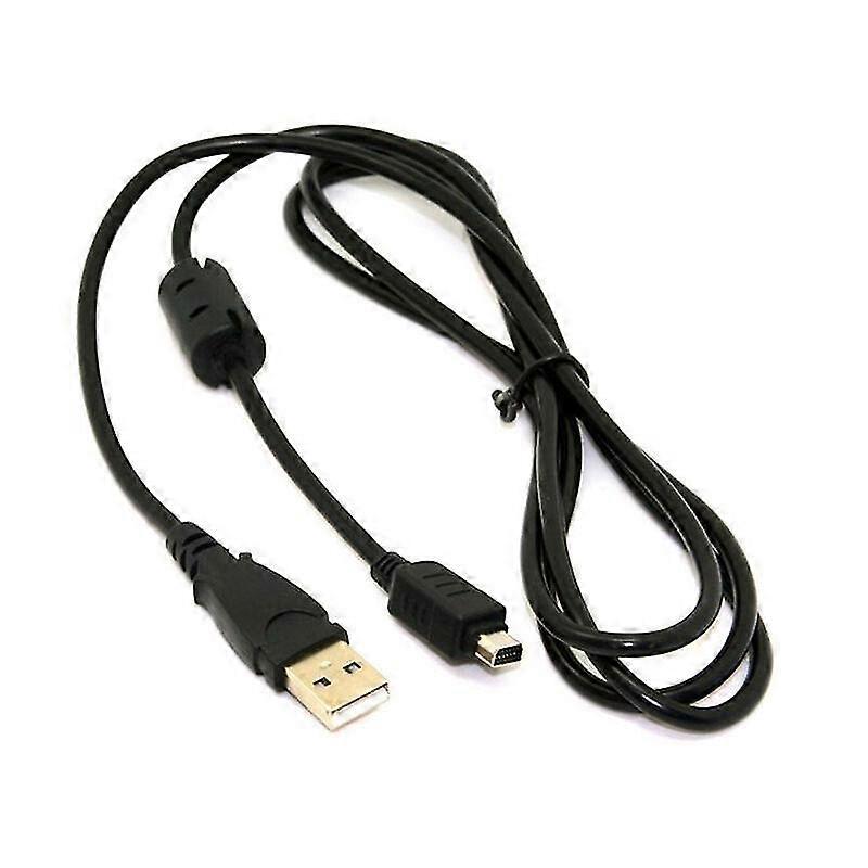 Black 12P USB Data Cable For Olympus Digital Camera CB-USB5 CB-USB6 1.5M