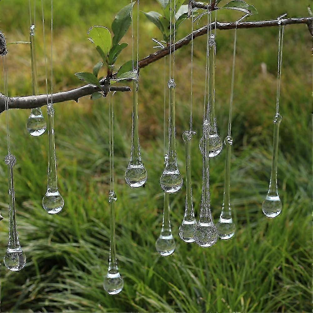 10 Pcs Christmas Tree Decorations Icicle Ice Drop Pendant Made Of Glass