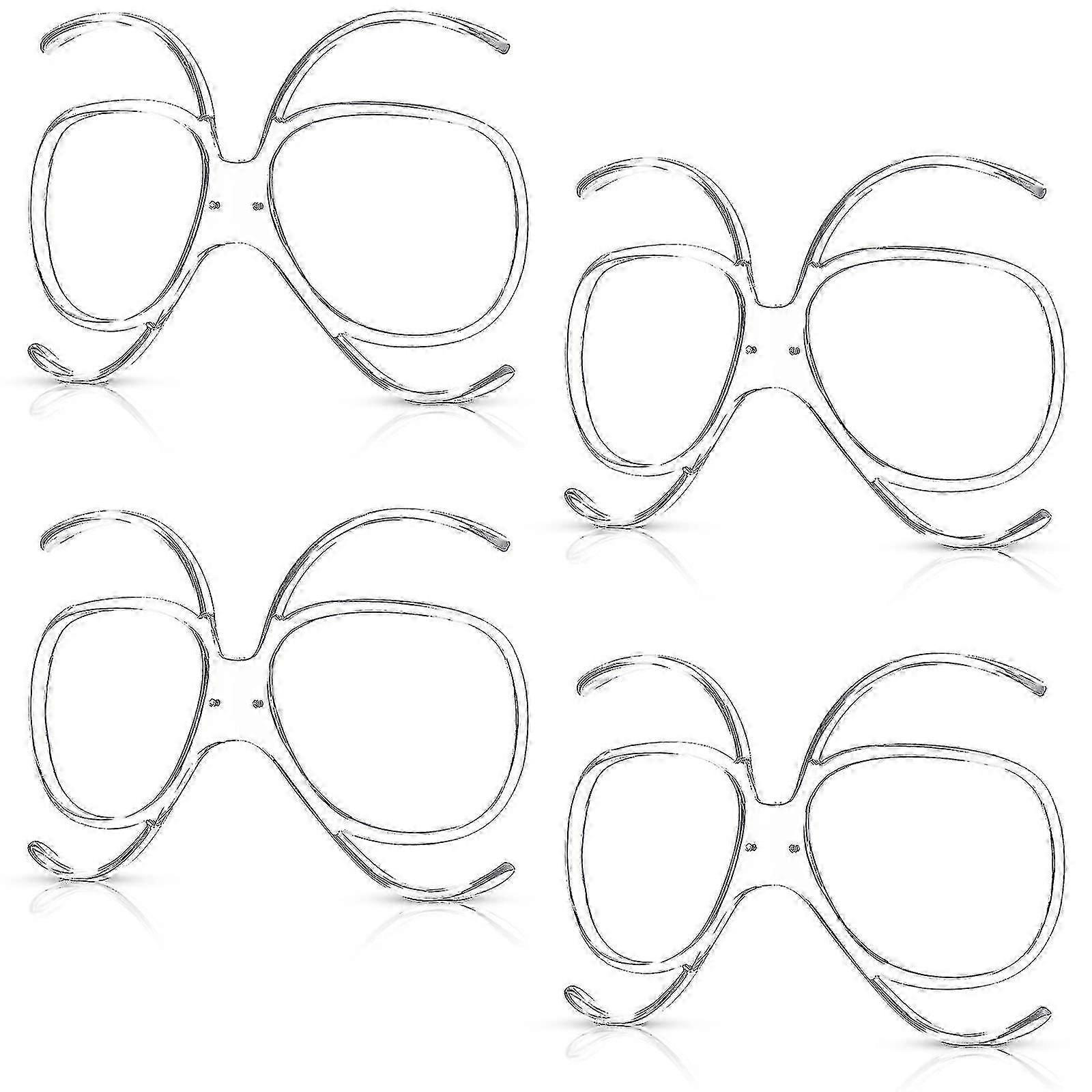 4 Pieces Prescription Ski Goggles RX Insert Optical Adaptor Ski and Snowboard Goggle Insert Adaptor Optical Insert (PrettyJ)