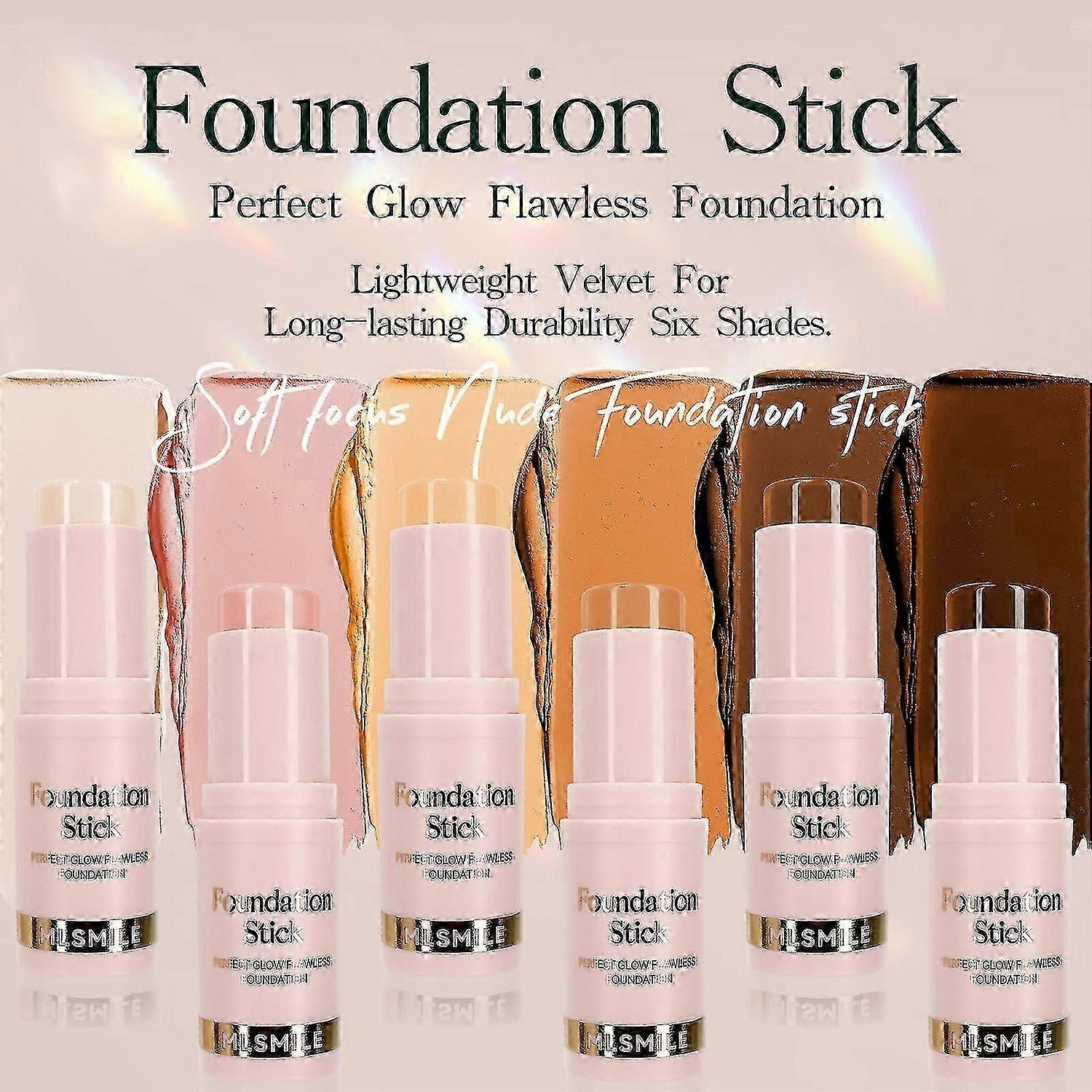 Matte Foundation Stick Makeup, Medium Coverage, Modular, Versatile Use, Stick Concealer Cream, Contour & Highlight Bronzer Stick