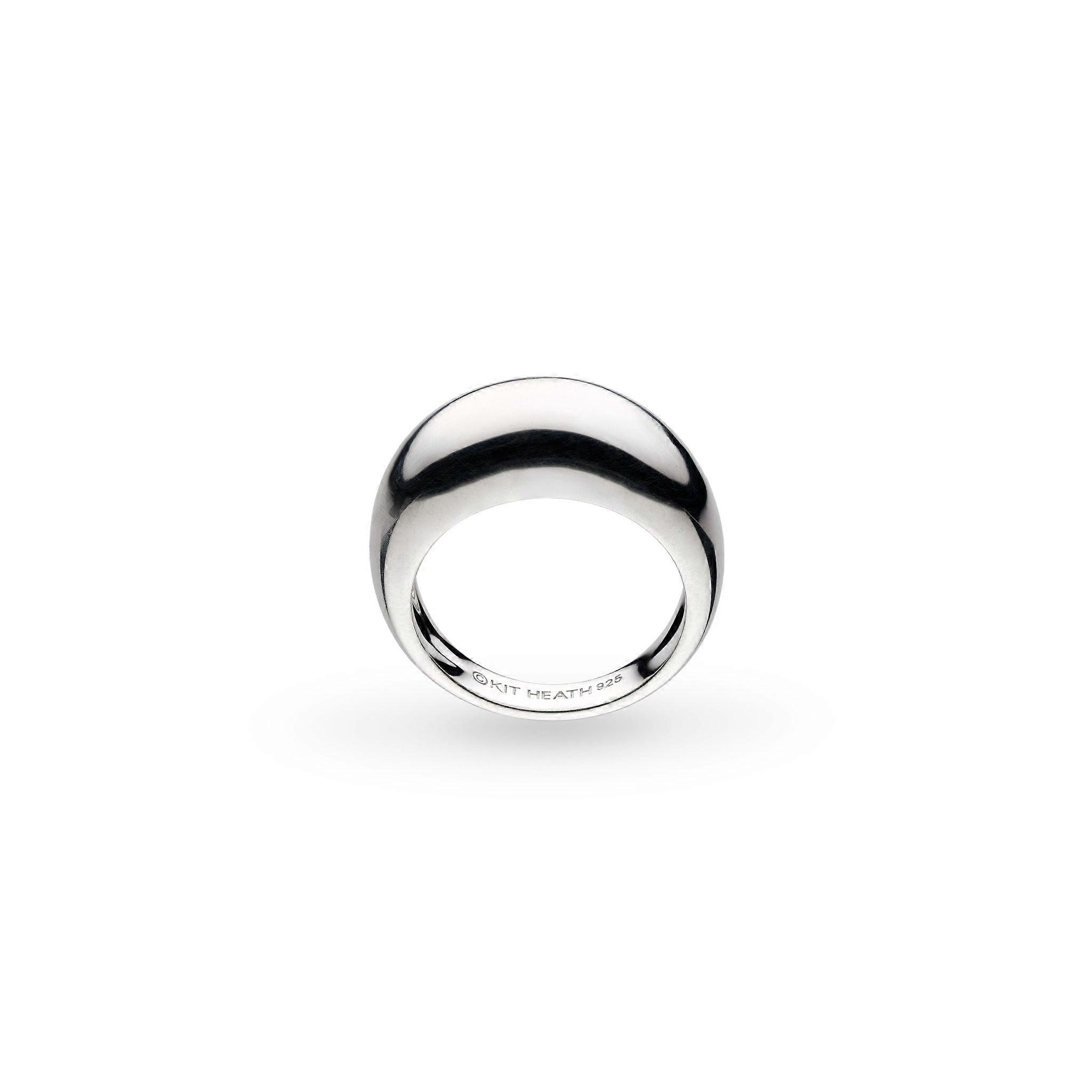 Kit Heath Coast Pebble Smooth Rhodium Plated Grande Ring 20153RP