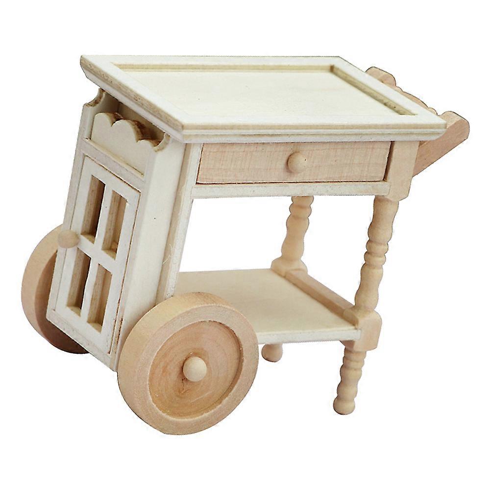 Mini House Accessory Trolley Shaped Ornament For Kindergarten Hand- Unique Khaki Color 1Pcs