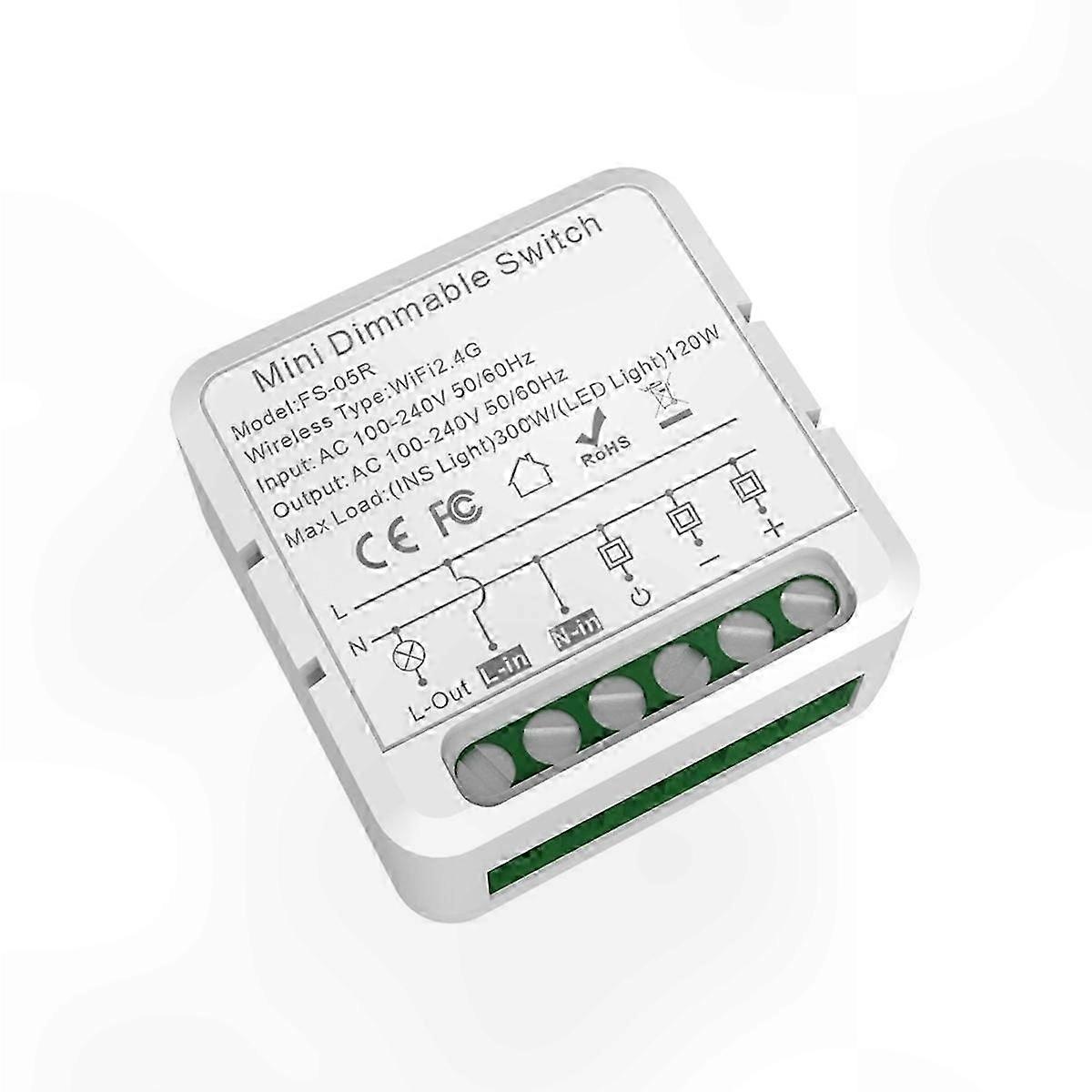 Smart Dimmer Switch for LED Lighting, 2-Way Control, Wi-Fi Enabled, Compatible with Tuya Smart Ecosystem Devices