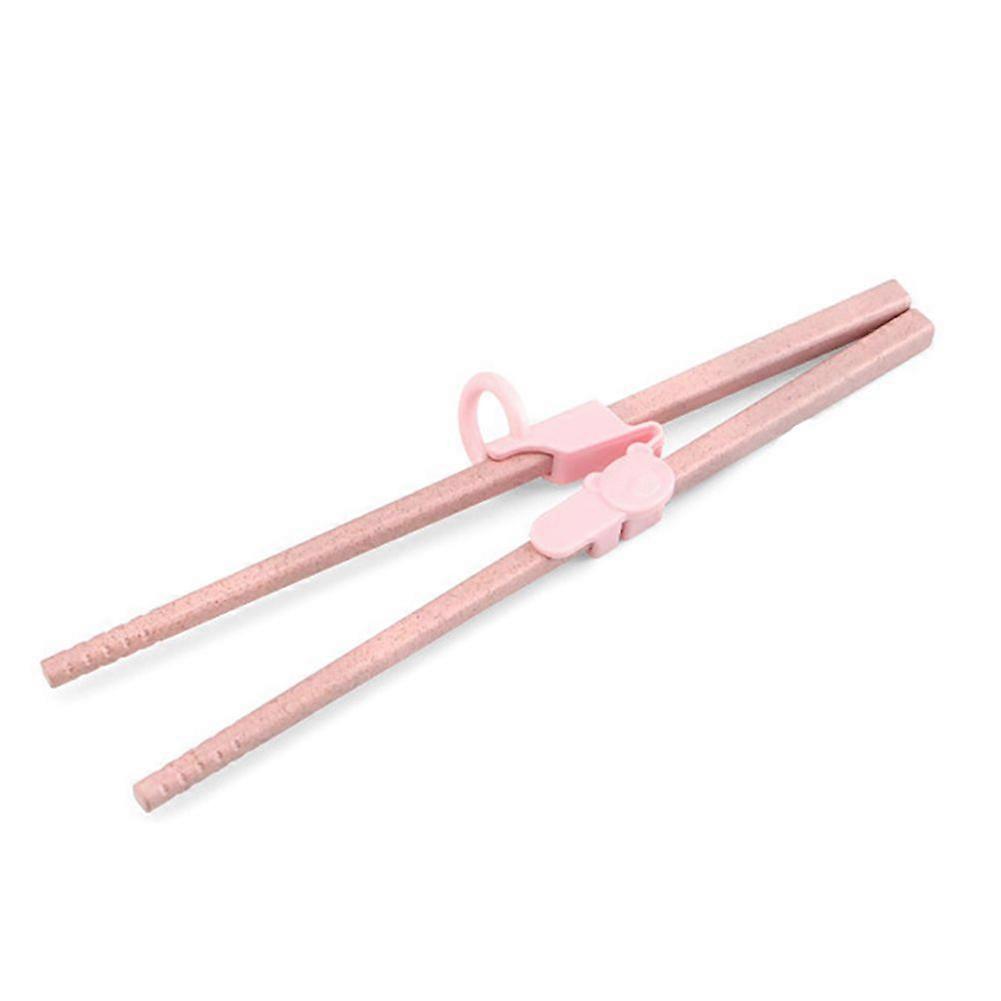 3Pcs Detachable Training Chopsticks Helper Learning Eating Tool for Kid Baby Beginner (Pink)