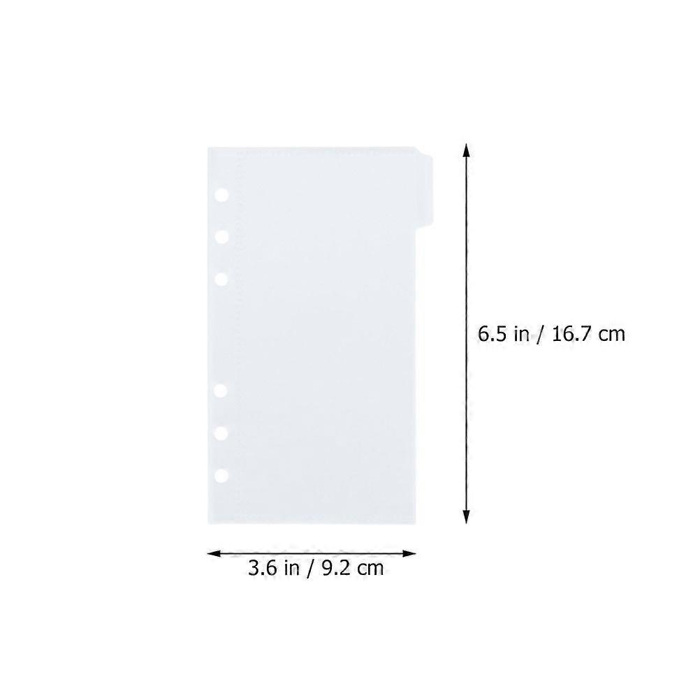 Binder Pockets Plastic Organizer for Documents 2Sets with 6 Holes
