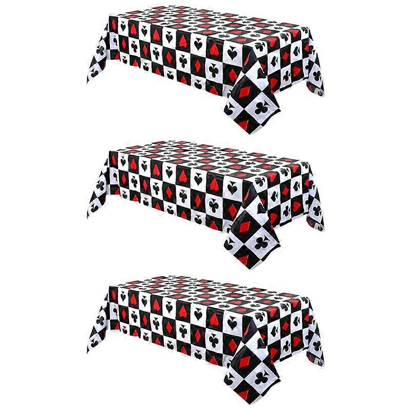 3 Piece Tablecloth Disposable Tablecloth 54 Inch X 108 Inch