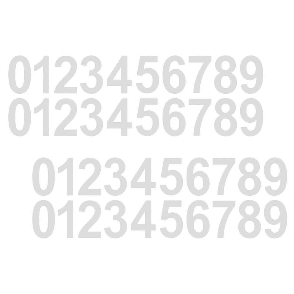 8 Sets Reflective Mailbox Numbers Stickers Waterproof For House Door Outdoor Indoor Use Classic Style Easy To Apply Durable