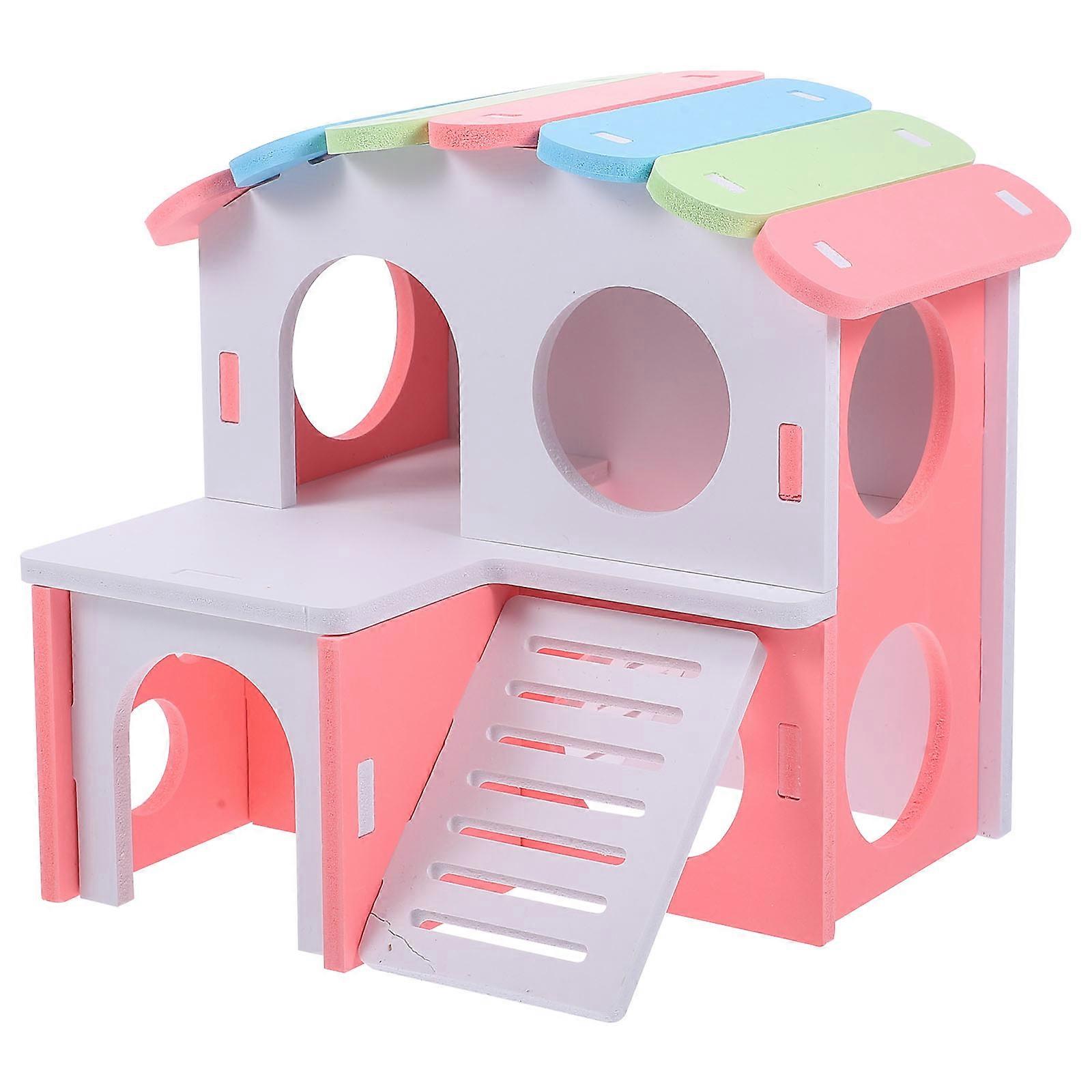 Chinchilla Hut 3Pcs Hamster Hideout Assorted Color Increase Activity Level Improve Sleep