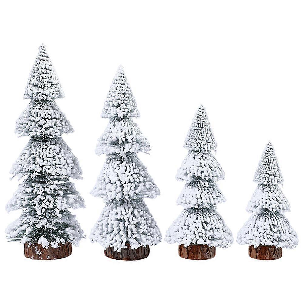 Miniature Xmas Trees For Home Decoration 12 Pcs Tabletop Christmas Trees Crafted For Christmas Party Festive Atmosphere Green Decor