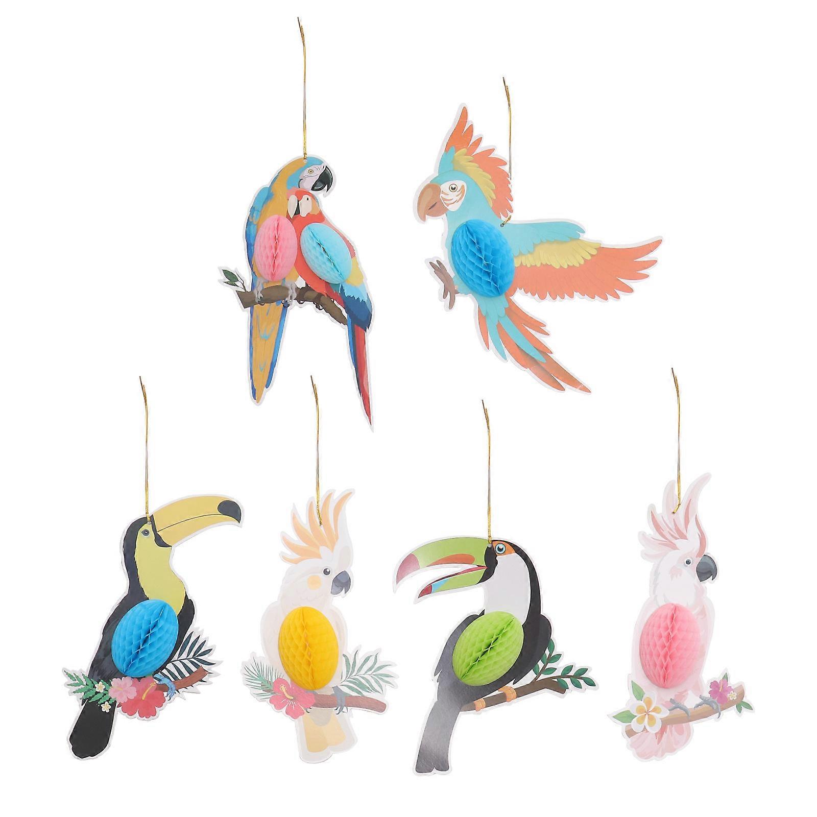 Hawaii Hanging Paper Decor for Jungle Party with 12Pcs Pendants