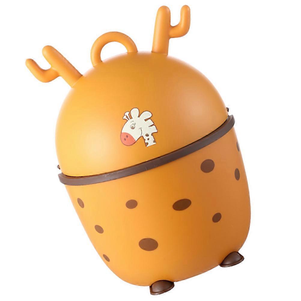 Small Desktop Trash Can Cartoon Waste Bin with Lid 5Pcs for Home