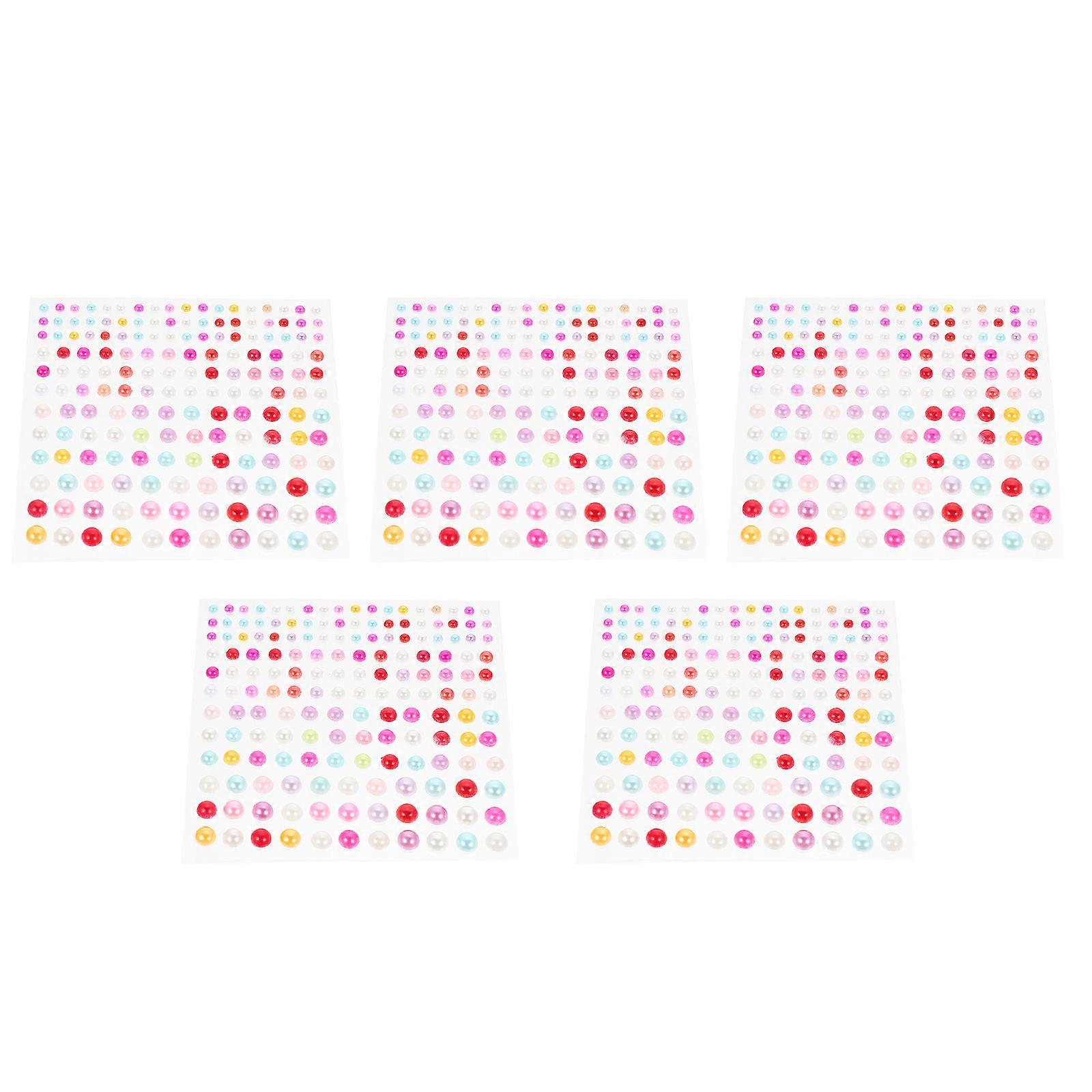 Decorative Pearl Stickers 10Pcs Multi Adhesive Body Art With Round Shape For Creative Crafts