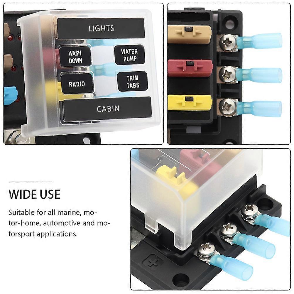 Terminal Block for with 6 Ways Fuse Box Light 2Pcs Pack