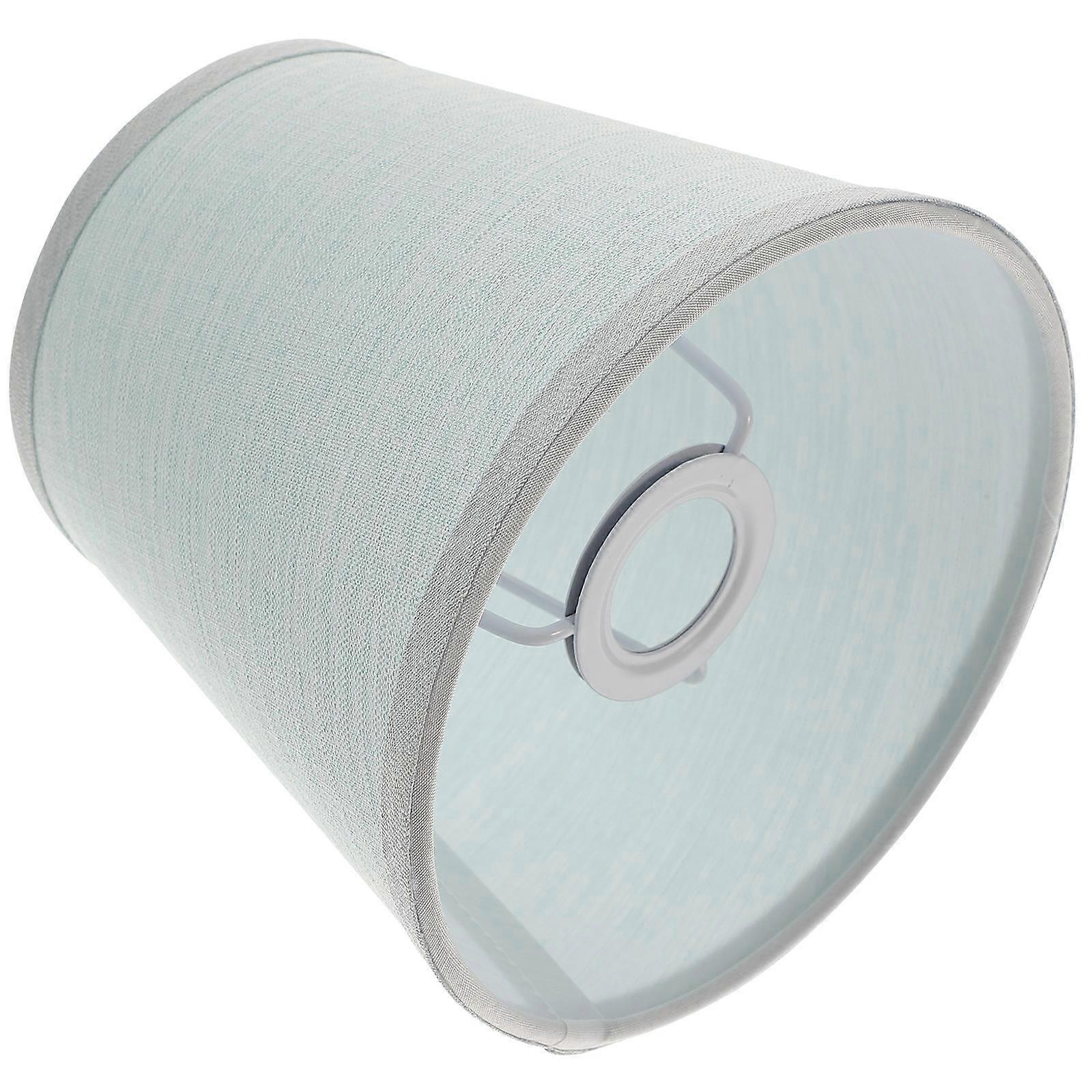 Pleated Lamp Shades Fabric Table Lamp Shade Eye Protection Simple Design Sky-Blue 15X14CM 1Pack