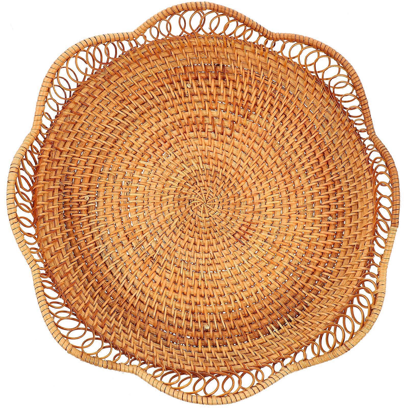 Rattan Woven Storage Basket 2Pcs Square Design Ideal For Home Decoration And Snack Organizer In Kitchens And Parties