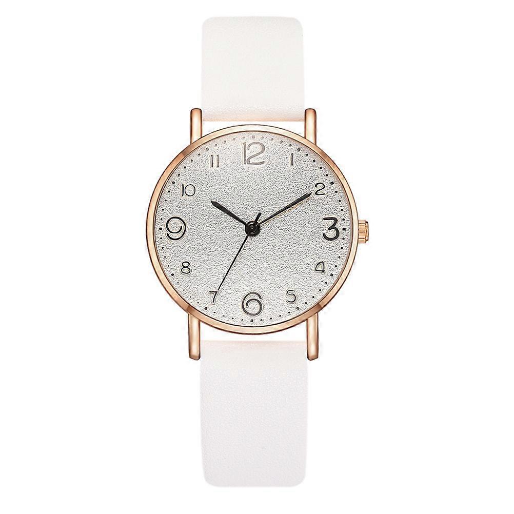 Ladies PU Strap Watch Elegant Wrist Watch for Daily Use 3Pcs