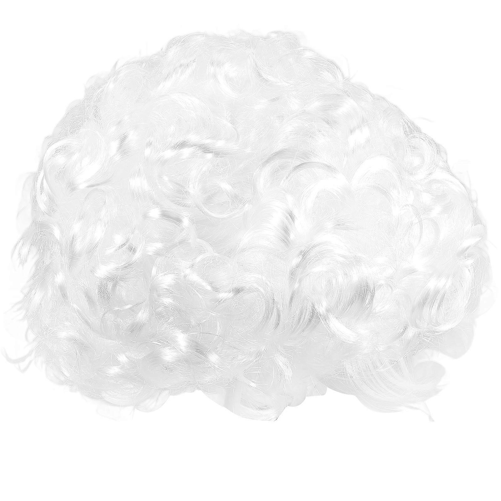 Lightweight White Lawyer Wig 2Pcs for Cosplay Events