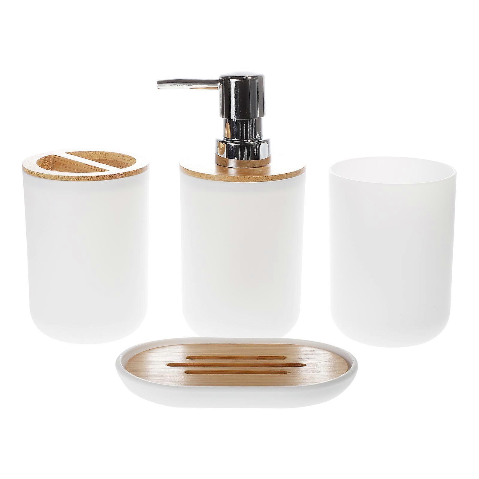 Bathroom Supply Soap Plates White for 3Sets to Keep Bathroom Tidy