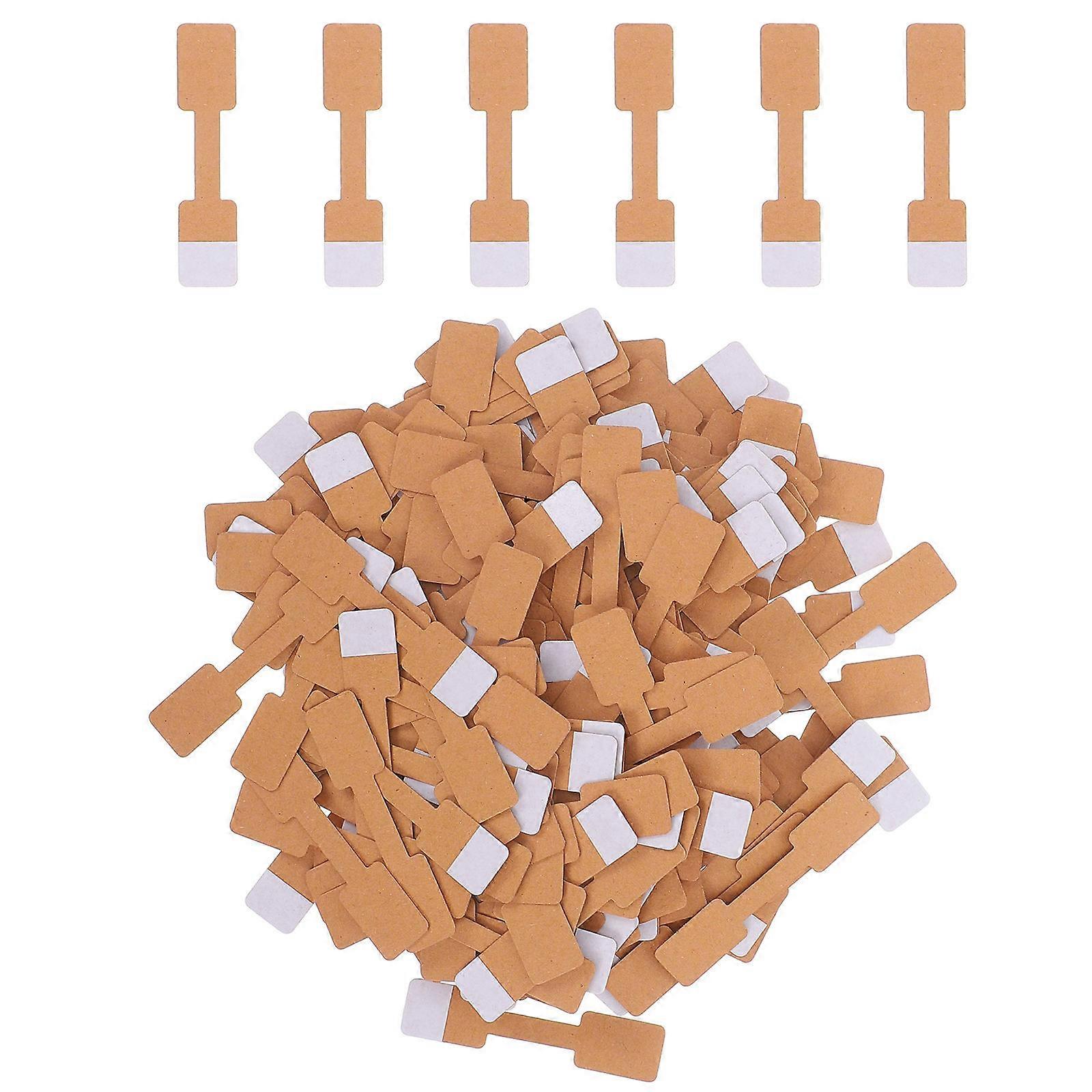 Rectangle Hangtags Brown Paper Display Tags for Jewelry 400Pcs