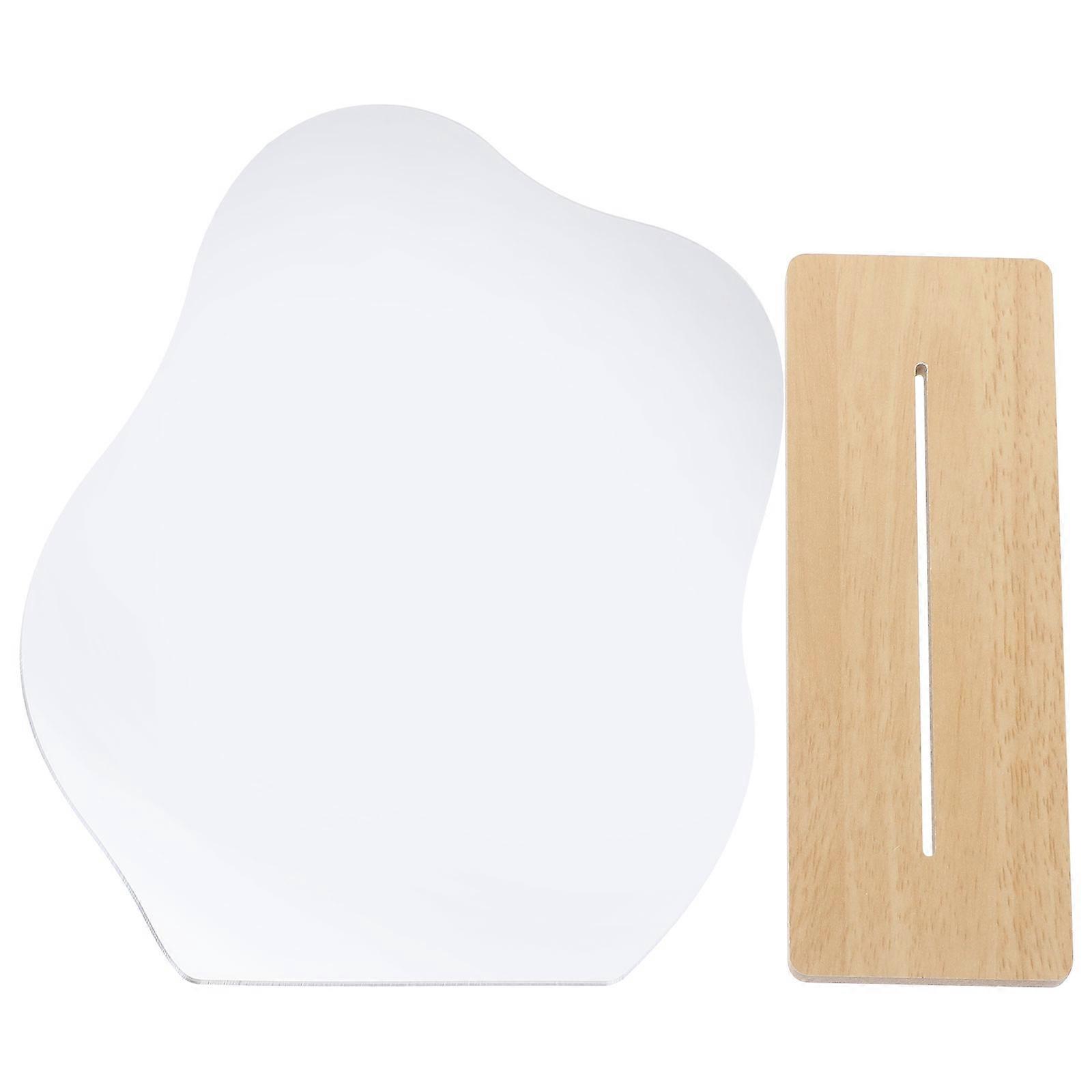 Acrylic Mirror with Wooden Stand Aesthetic Desktop Mirror 3Sets