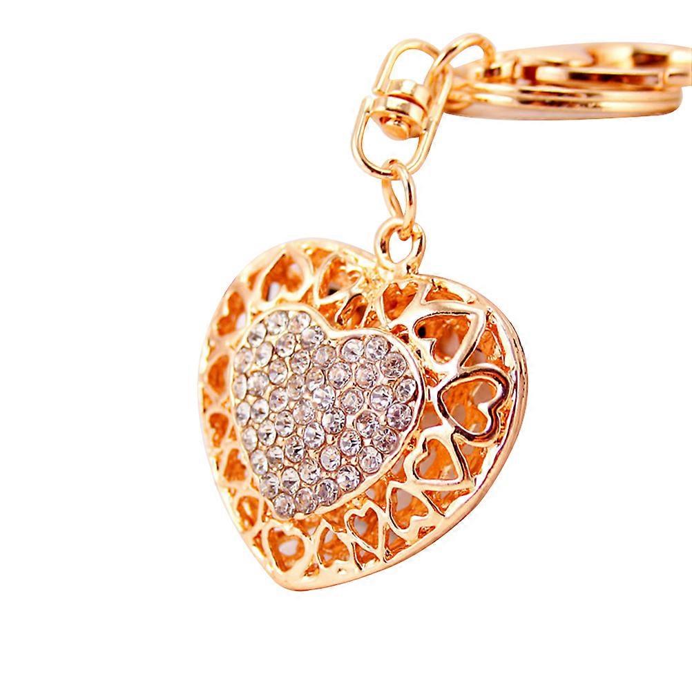 Handbag Holder for Decoration Use 2Pcs Unique Romantic Heart Design Key Chain