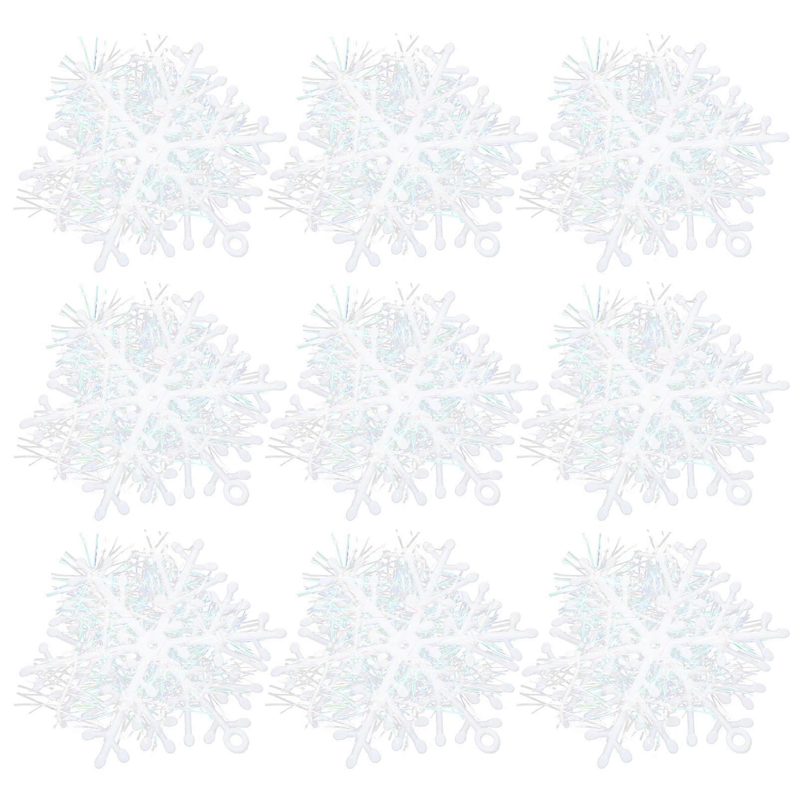 Christmas Snowflake Hanging Decor Plush Ornaments for Tree Use 300Pcs